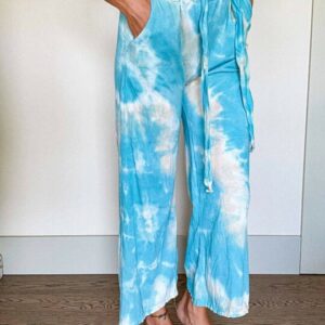 Pantalón Tie Dye Verde-Salmón