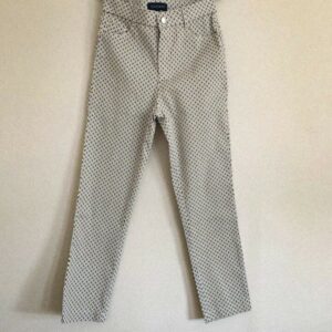 Pantalón Estampado Geométrico Mostaza