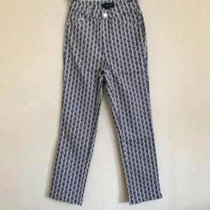 Pantalón Estampado Geométrico Azul Marino