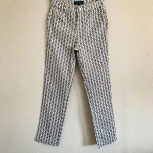 Pantalón Estampado Geométrico Gris